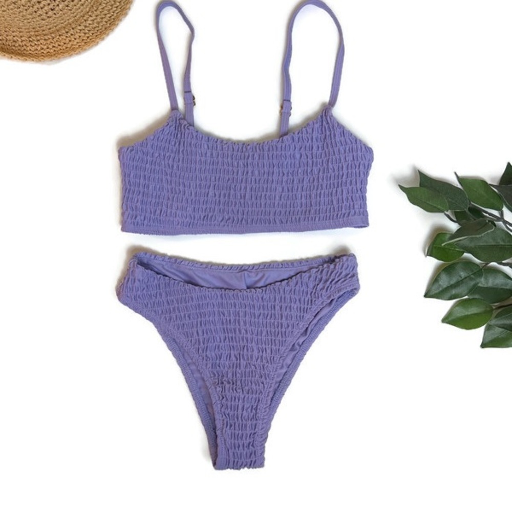 Mosmann Australia Lilac 2 Piece Bikini Swim Suit Bathing Suit Size S